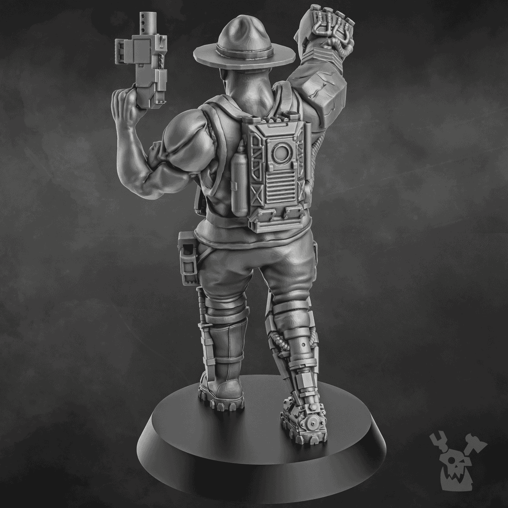 Imperial Army Jungle Fighters Commander, 28mm heroic scale unpainted resin
