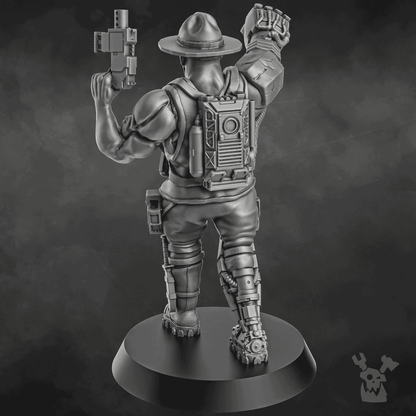 Imperial Army Jungle Fighters Commander, 28mm heroic scale unpainted resin
