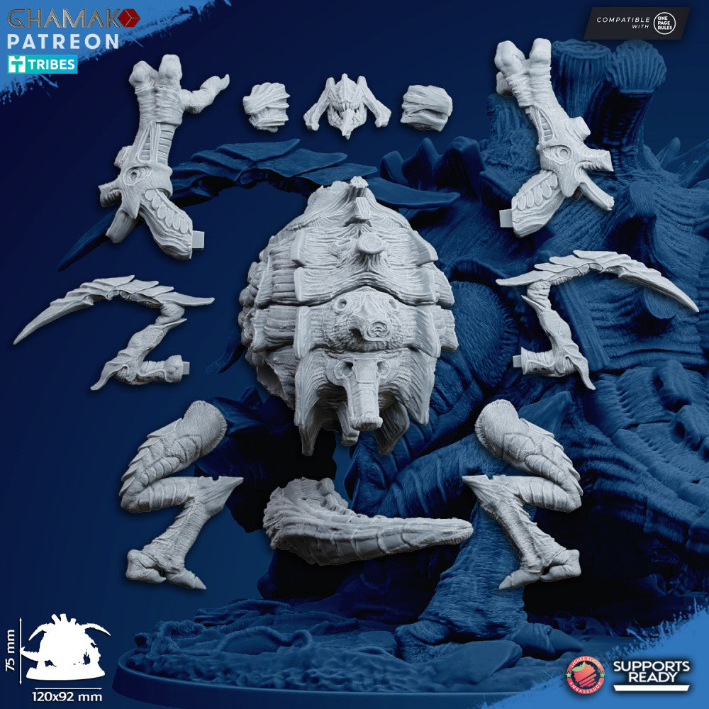 Bio Swarm Mother Of The Swarm, proxy miniature, character, 28mm heroic scale unpainted resin, view 2