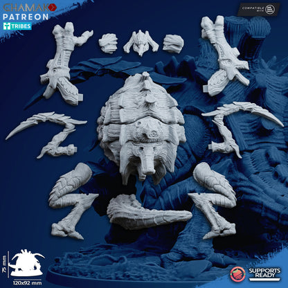Bio Swarm Mother Of The Swarm, proxy miniature, character, 28mm heroic scale unpainted resin, view 2