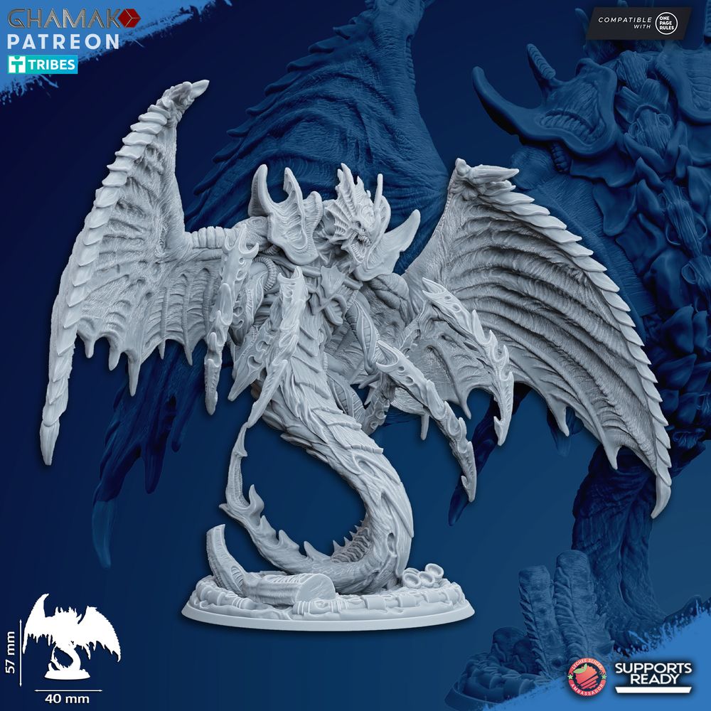 Bio Swarm Thanatax Bloodeater, proxy miniature, monster, 28mm heroic scale unpainted resin, view 2