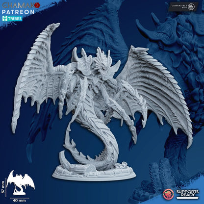 Bio Swarm Thanatax Bloodeater, proxy miniature, monster, 28mm heroic scale unpainted resin, view 2