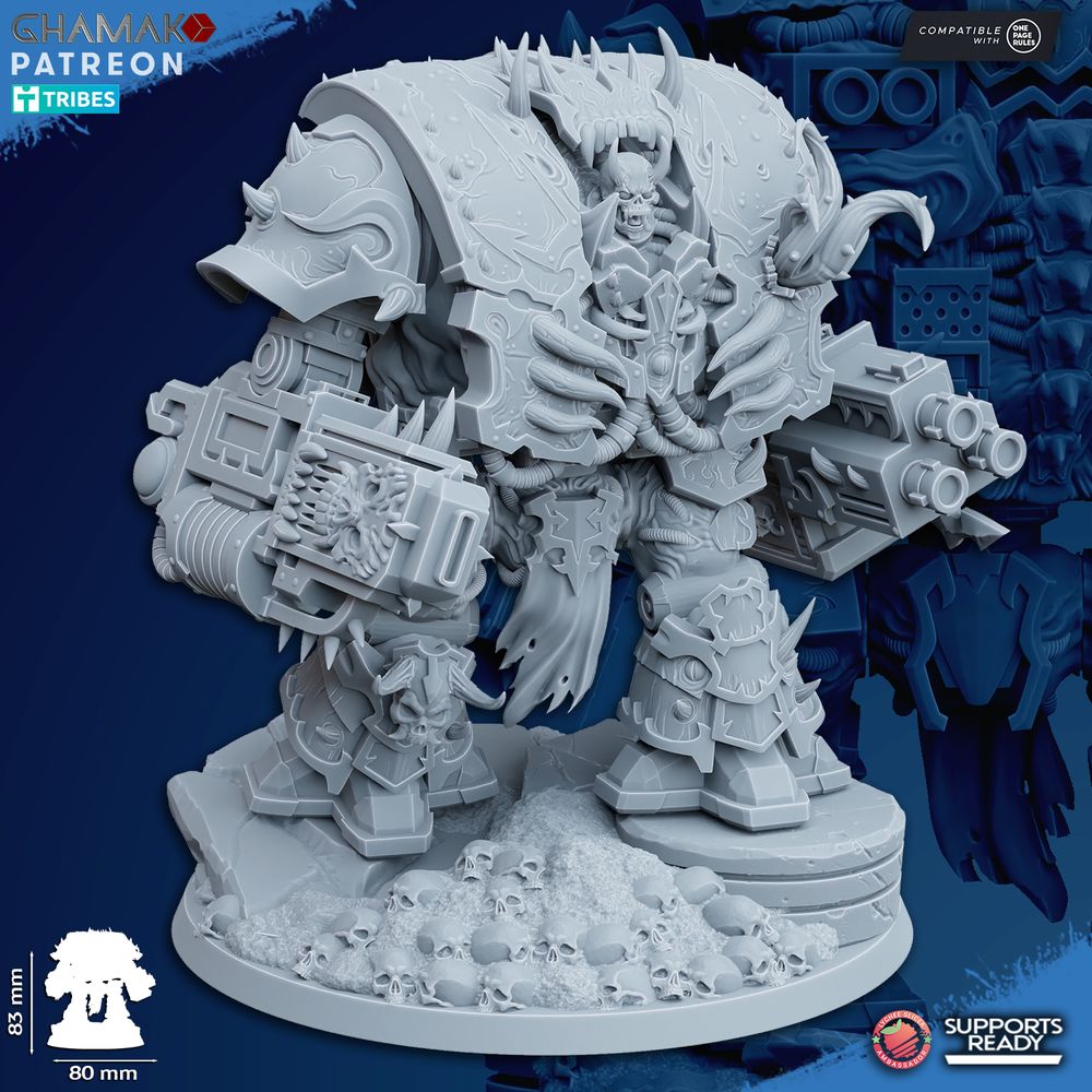Dark Space Knights Possessed Sarcophagus V1, proxy miniature, 28mm heroic scale unpainted resin, view 2