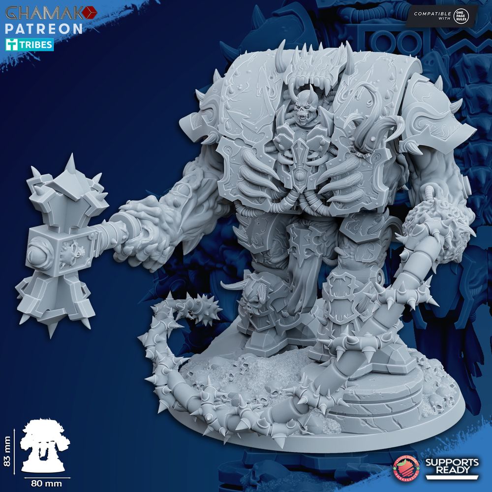 Dark Space Knights Possessed Sarcophagus V1, proxy miniature, 28mm heroic scale unpainted resin, view 3