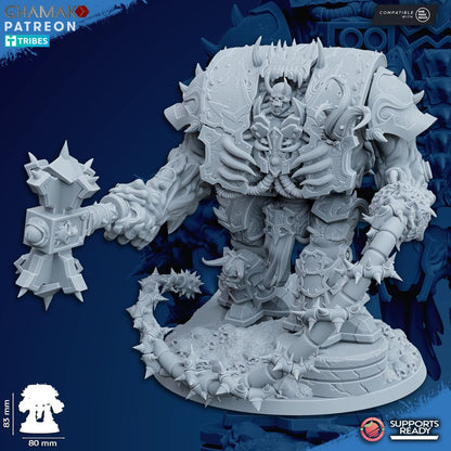 Dark Space Knights Possessed Sarcophagus V1, proxy miniature, 28mm heroic scale unpainted resin, view 3