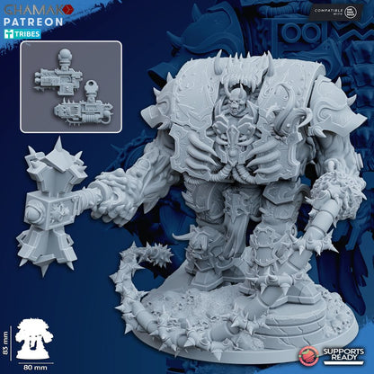 Dark Space Knights Possessed Sarcophagus V1, proxy miniature, 28mm heroic scale unpainted resin