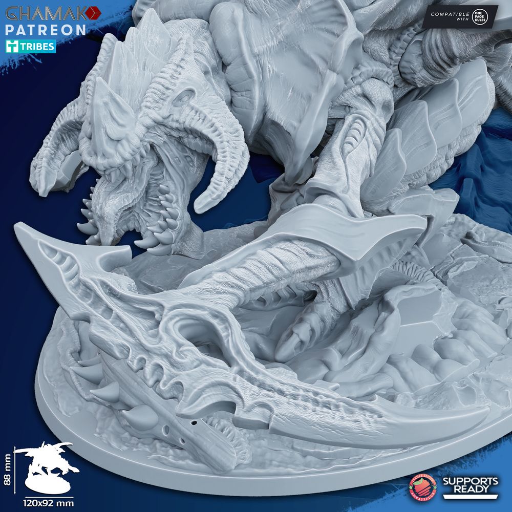 Bio Swarm Orthopterax Malevolent, proxy miniature, monster, 28mm heroic scale unpainted resin, view 5