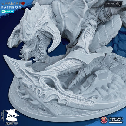 Bio Swarm Orthopterax Malevolent, proxy miniature, monster, 28mm heroic scale unpainted resin, view 5