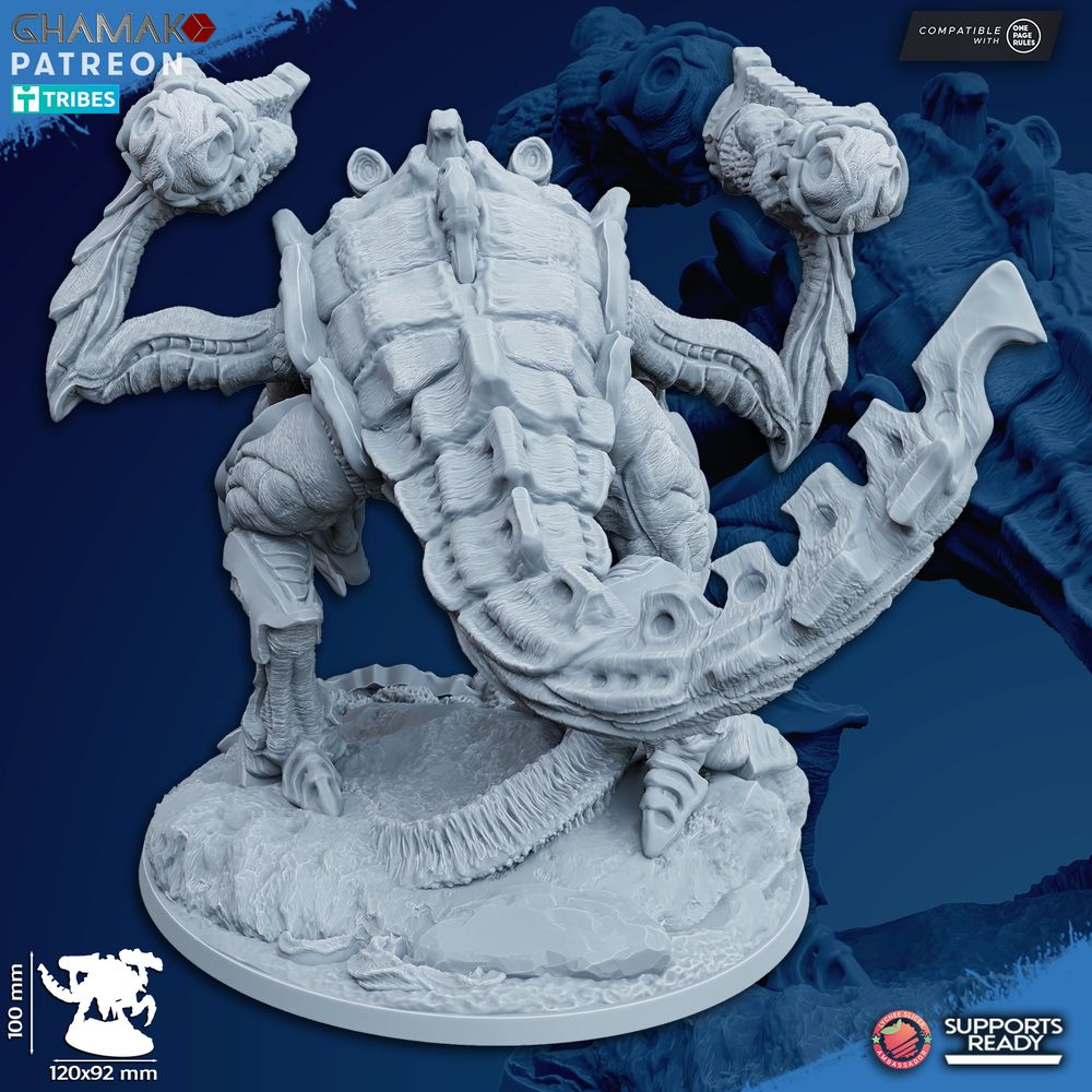 Bio Swarm Orthopterax Virulent, proxy miniature, monster, 28mm heroic scale unpainted resin, view 5