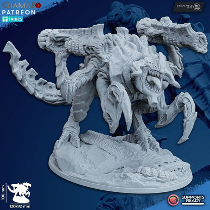 Bio Swarm Orthopterax Virulent, proxy miniature, monster, 28mm heroic scale unpainted resin