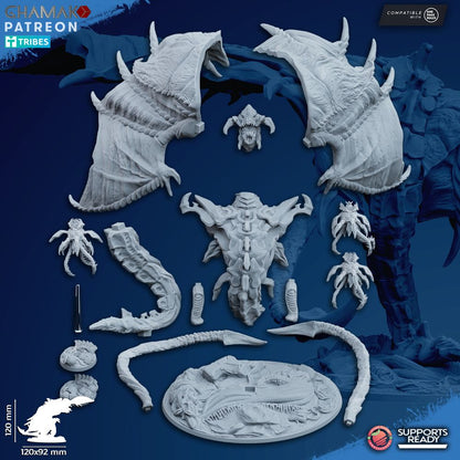 Bio Swarm Polistes Carnifex (4 Units), proxy miniature, squad, 28mm heroic scale unpainted resin, view 4