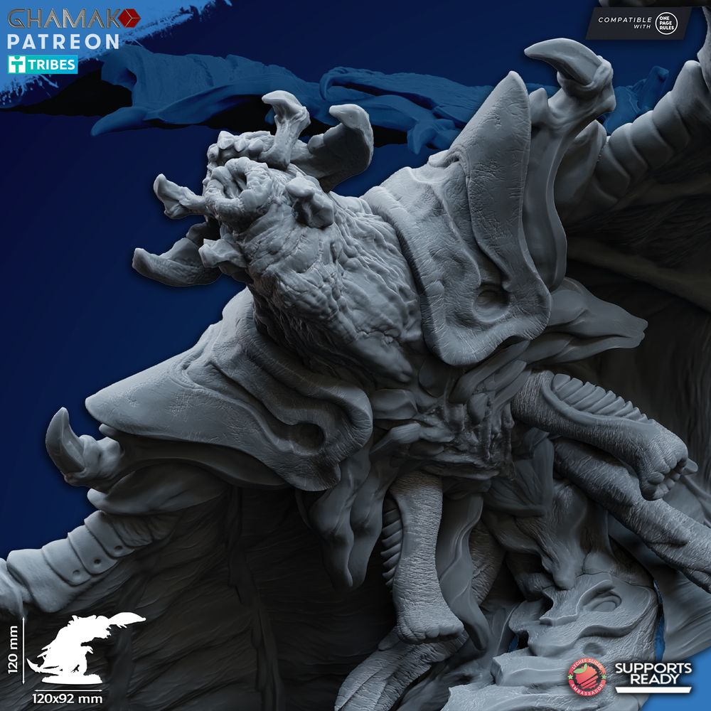 Bio Swarm Polistes Carnifex (4 Units), proxy miniature, squad, 28mm heroic scale unpainted resin, view 5