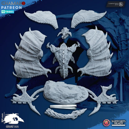 Bio Swarm Raptoratrix (4 Units), proxy miniature, squad, 28mm heroic scale unpainted resin, view 2