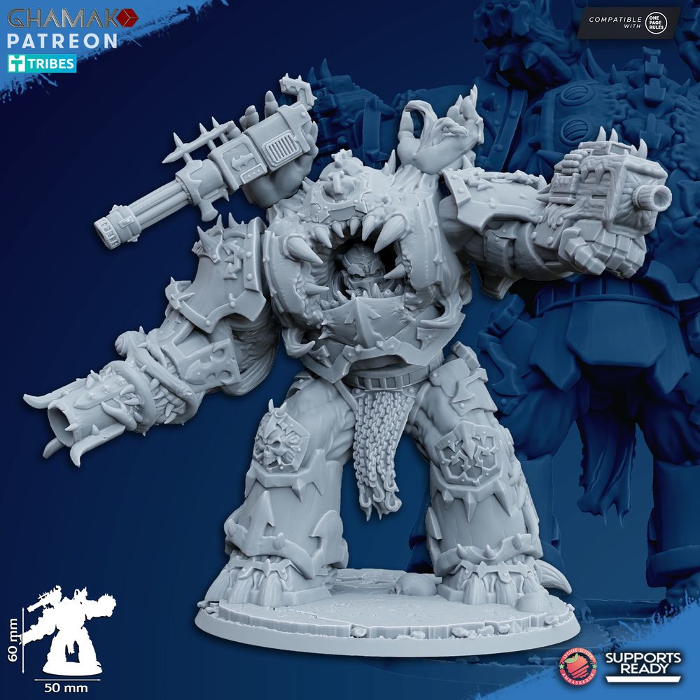 Dark Space Knights Possessed Eradicators V2, proxy miniature, 28mm heroic scale unpainted resin, view 4