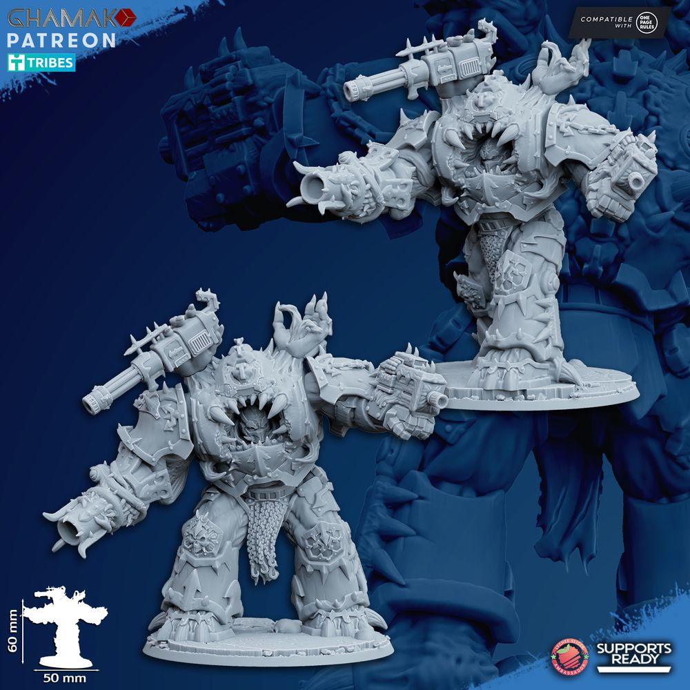 Dark Space Knights Possessed Eradicators V2, proxy miniature, 28mm heroic scale unpainted resin