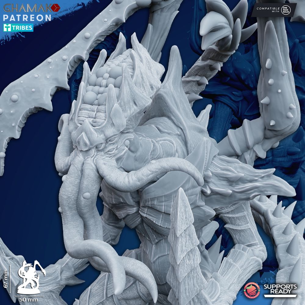 Bio Swarm Psyonic Reaper, proxy miniature, monster, 28mm heroic scale unpainted resin, view 5