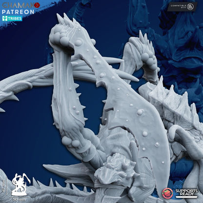 Bio Swarm Psyonic Reaper, proxy miniature, monster, 28mm heroic scale unpainted resin, view 3