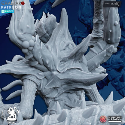 Bio Swarm Psyonic Reaper, proxy miniature, monster, 28mm heroic scale unpainted resin, view 4