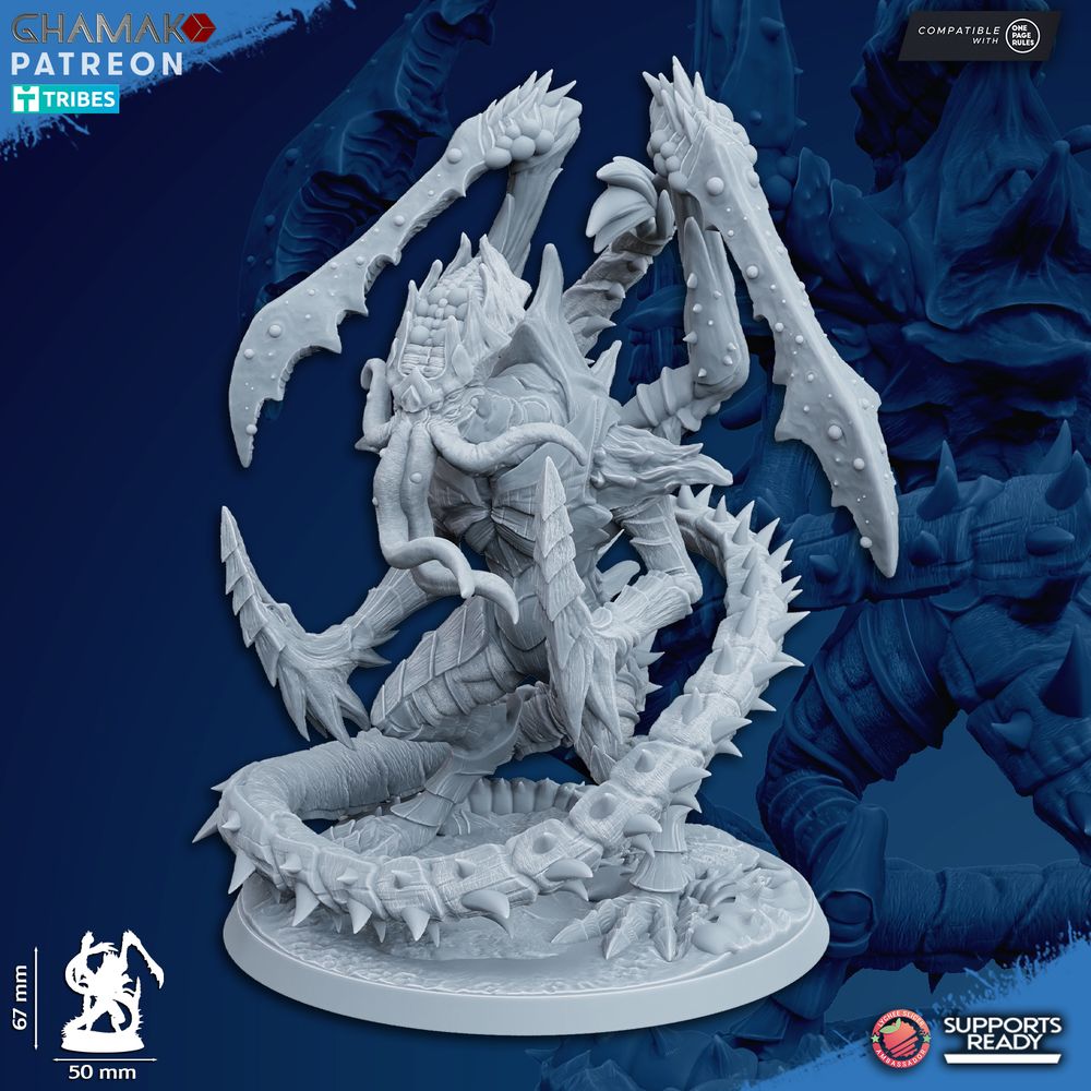 Bio Swarm Psyonic Reaper, proxy miniature, monster, 28mm heroic scale unpainted resin
