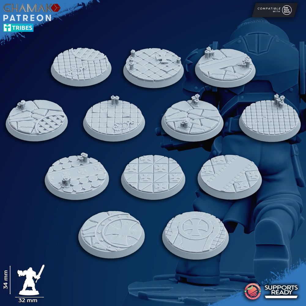 Crusader Knights Acolytes (12 Units), proxy miniature, squad, 28mm heroic scale unpainted resin, view 3