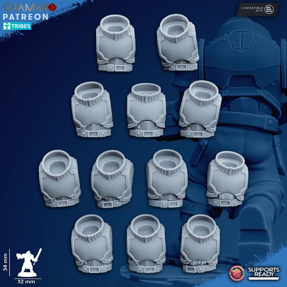 Crusader Knights Acolytes (12 Units), proxy miniature, squad, 28mm heroic scale unpainted resin, view 8