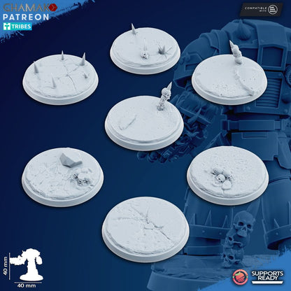 Dark Space Knights Exterminators (7 Units), proxy miniature, squad, 28mm heroic scale unpainted resin, view 10