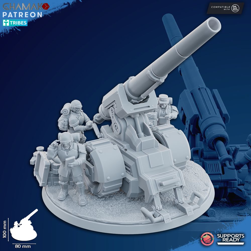 Freedom Guard Artillery, Imperial Army proxy miniature, 28mm heroic scale unpainted resin