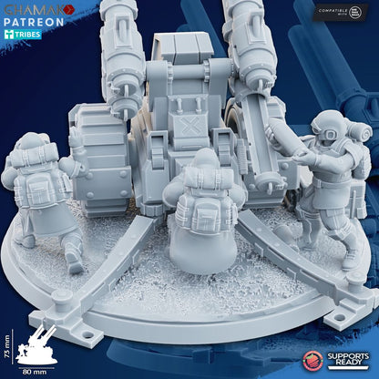 Freedom Guard Multi Artillery, Imperial Army proxy miniature, 28mm heroic scale unpainted resin, view 5