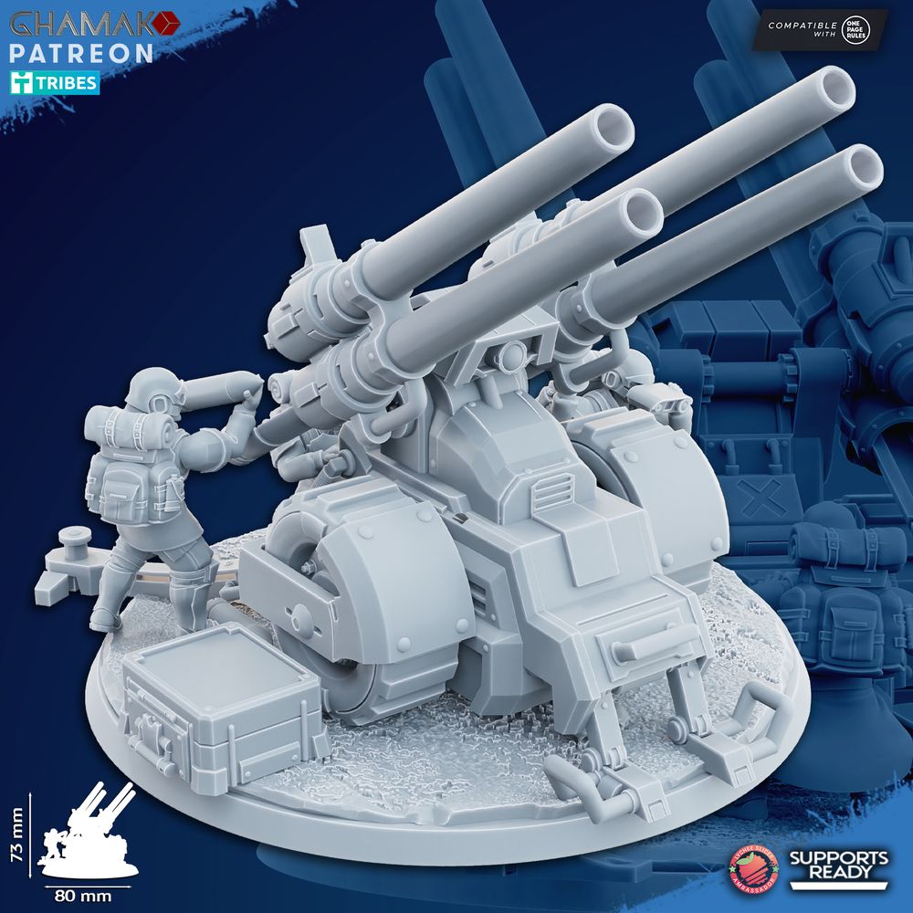 Freedom Guard Multi Artillery, Imperial Army proxy miniature, 28mm heroic scale unpainted resin