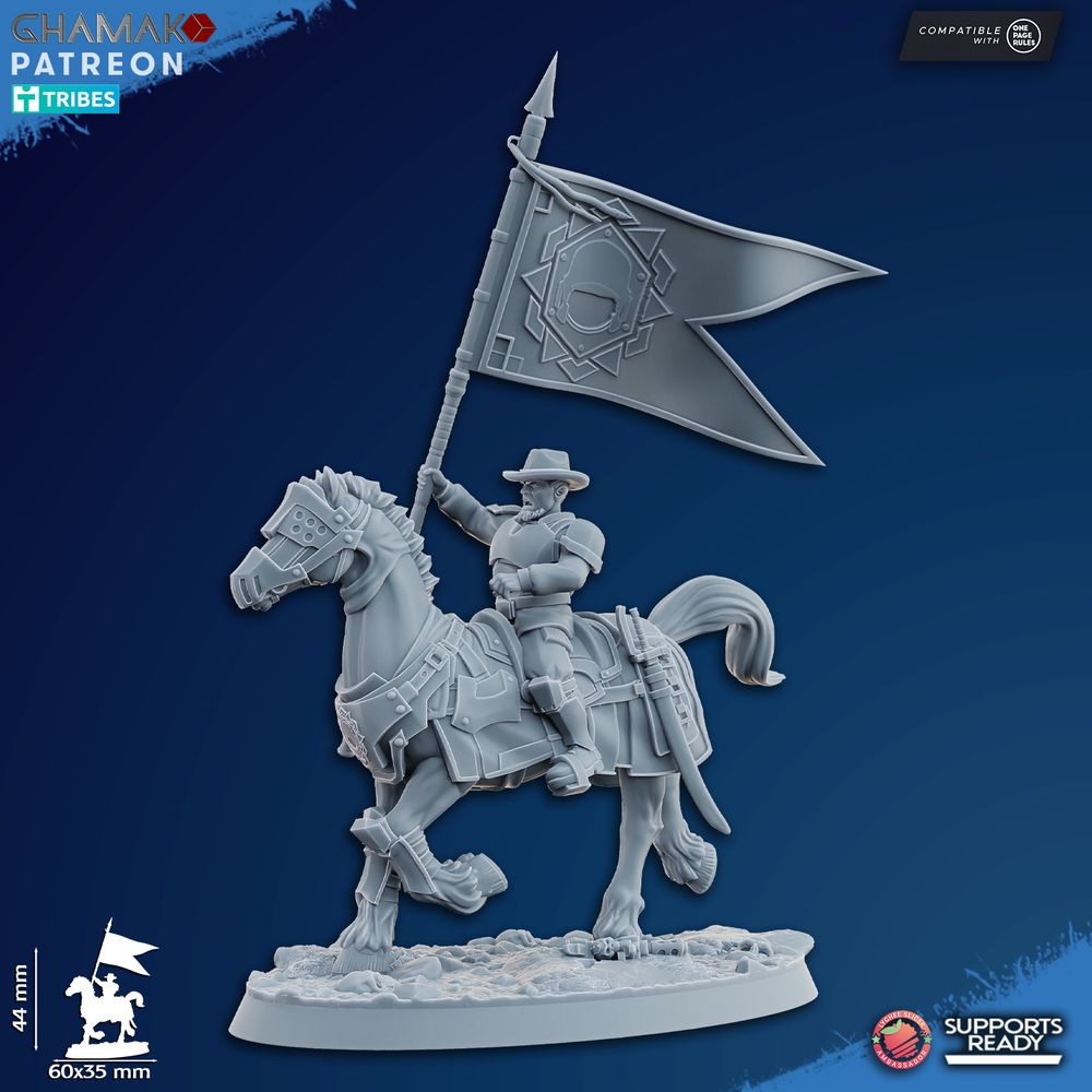 Imperial Army Freedom Guard Cavalry (5 Units), 28mm heroic scale unpainted resin, view 4
