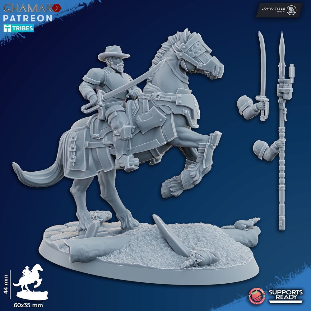 Imperial Army Freedom Guard Cavalry (5 Units), 28mm heroic scale unpainted resin, view 7