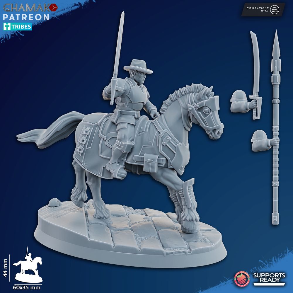 Imperial Army Freedom Guard Cavalry (5 Units), 28mm heroic scale unpainted resin, view 5