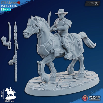 Imperial Army Freedom Guard Cavalry (5 Units), 28mm heroic scale unpainted resin, view 6
