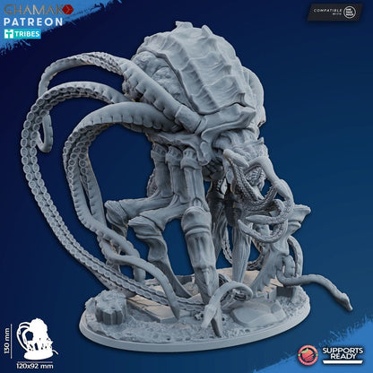 Bio Swarm Venefic Brooder, proxy miniature, monster, 28mm heroic scale unpainted resin