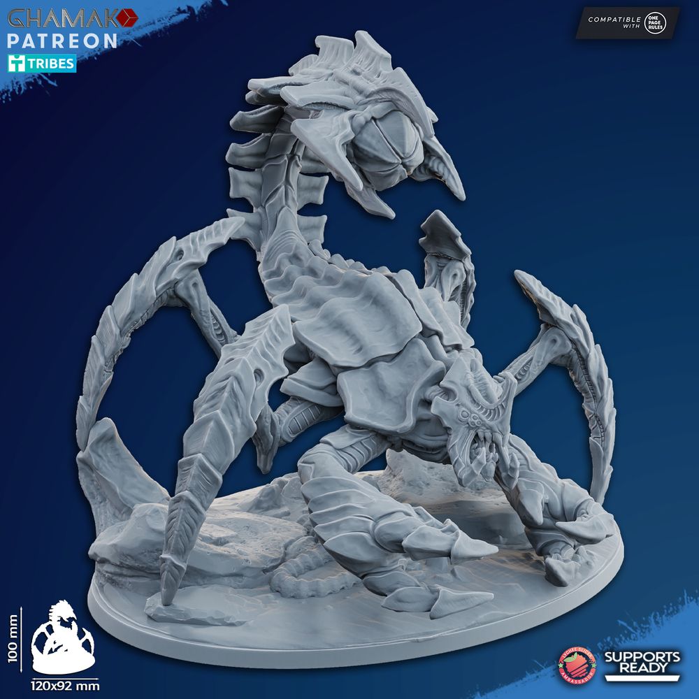 Bio Swarm Plasmatic Scorpid, proxy miniature, monster, 28mm heroic scale unpainted resin