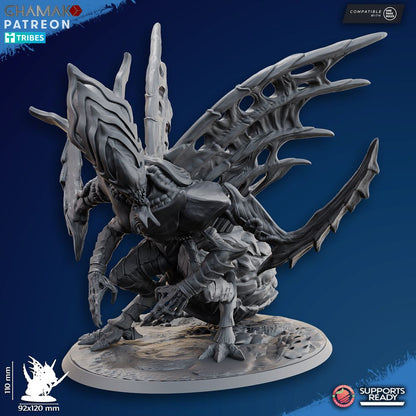 Bio Swarm Breeder Queen, proxy miniature, character, 28mm heroic scale unpainted resin