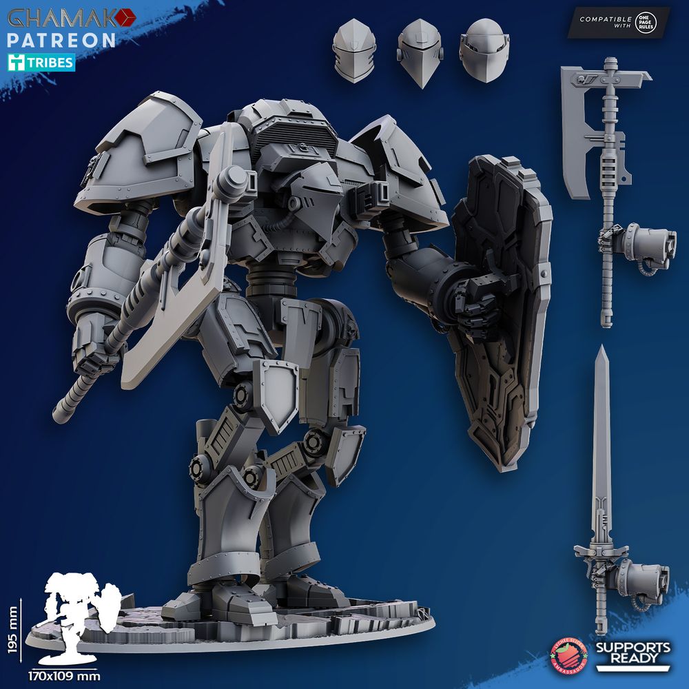 Imperial Titan Guardian, Titans proxy miniature, walker, 28mm heroic scale unpainted resin, view 4