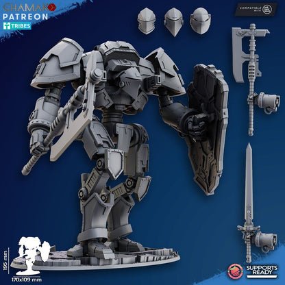 Imperial Titan Guardian, Titans proxy miniature, walker, 28mm heroic scale unpainted resin, view 4