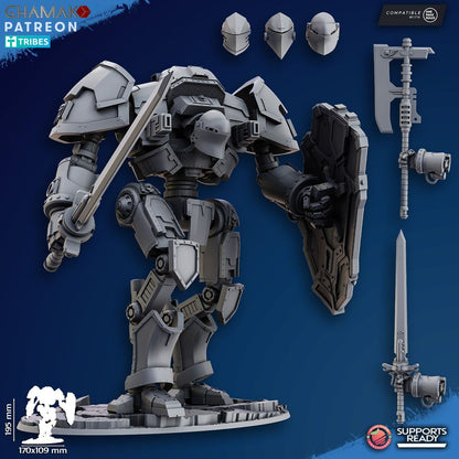 Imperial Titan Guardian, Titans proxy miniature, walker, 28mm heroic scale unpainted resin, view 5