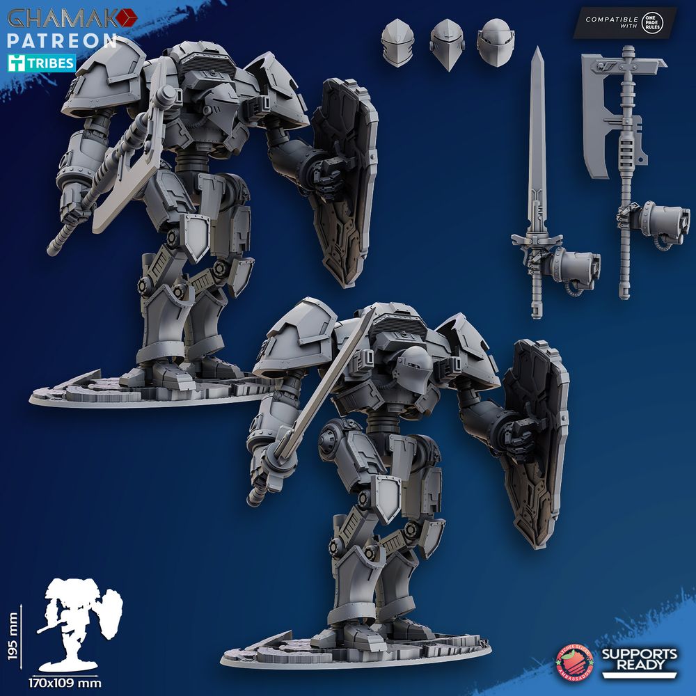 Imperial Titan Guardian, Titans proxy miniature, walker, 28mm heroic scale unpainted resin, view 2