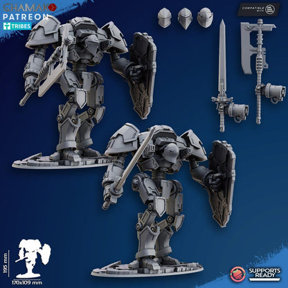 Imperial Titan Guardian, Titans proxy miniature, walker, 28mm heroic scale unpainted resin, view 2
