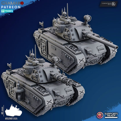 Dark Space Knights Terror Battle Tank, proxy miniature, 28mm heroic scale unpainted resin