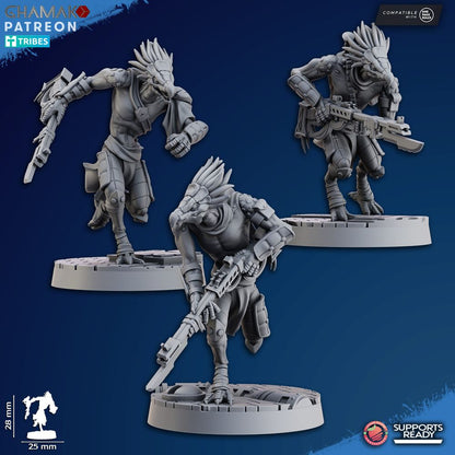 Tuai Scavengers, proxy miniature, 28mm heroic scale unpainted resin, view 5