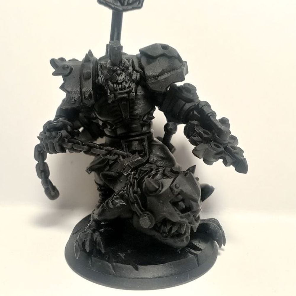 Orks Zargok Da Hogmasta, proxy miniature, 28mm heroic scale unpainted resin, view 10