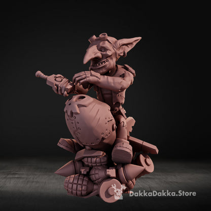 Orks Bomb Goblin, proxy miniature, 28mm heroic scale unpainted resin, view 5