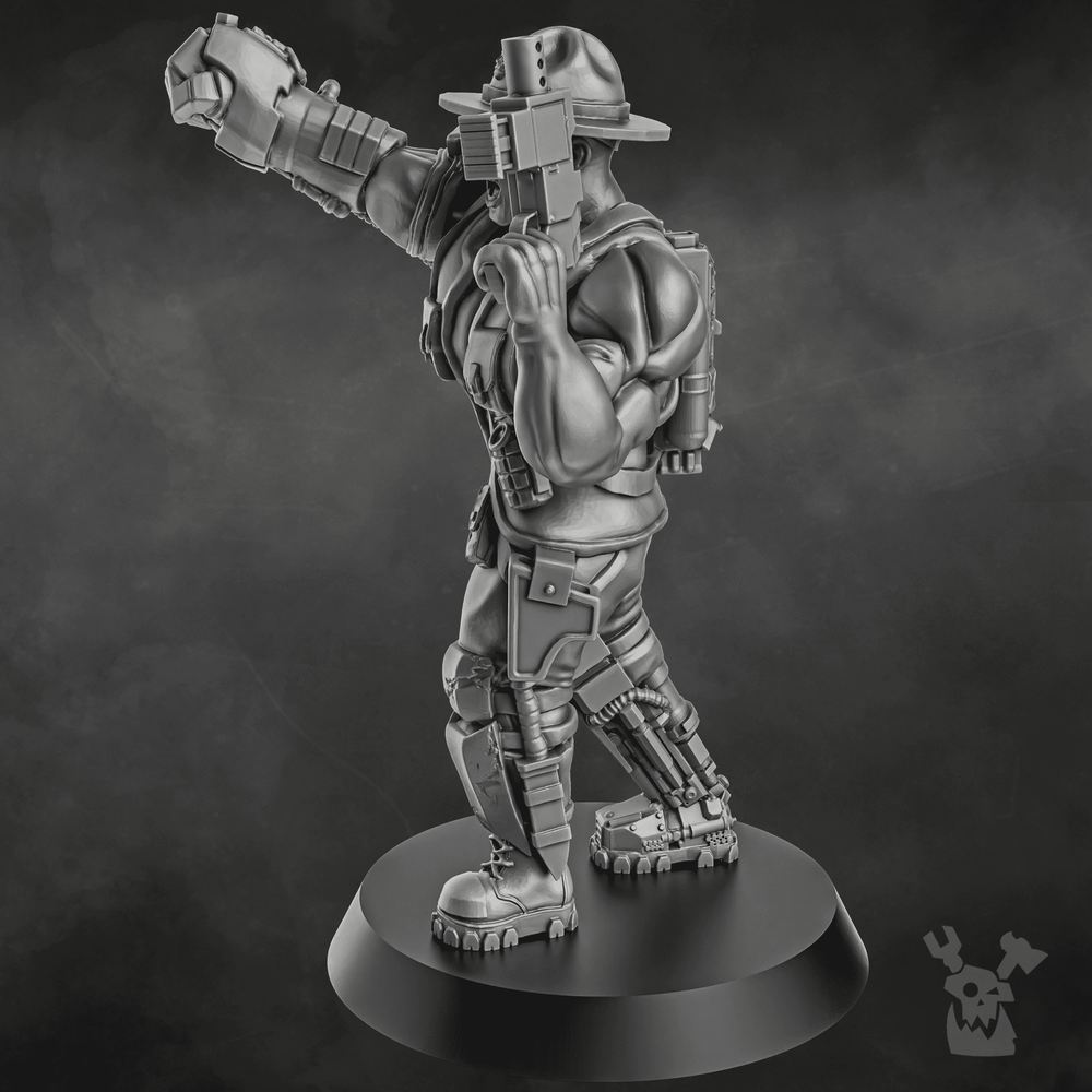 Imperial Army Jungle Fighters Commander, 28mm heroic scale unpainted resin, view 6