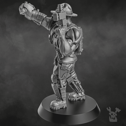 Imperial Army Jungle Fighters Commander, 28mm heroic scale unpainted resin, view 6