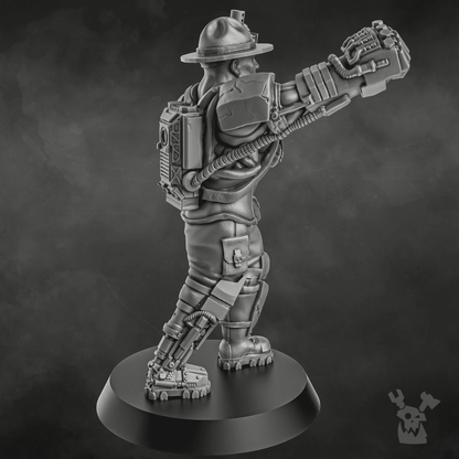 Imperial Army Jungle Fighters Commander, 28mm heroic scale unpainted resin, view 9