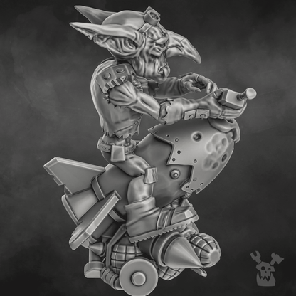 Orks Bomb Goblin, proxy miniature, 28mm heroic scale unpainted resin, view 4