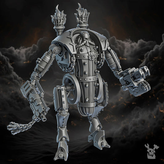 Battle Sisters Ironpain Engine, proxy miniature, 28mm heroic scale unpainted resin